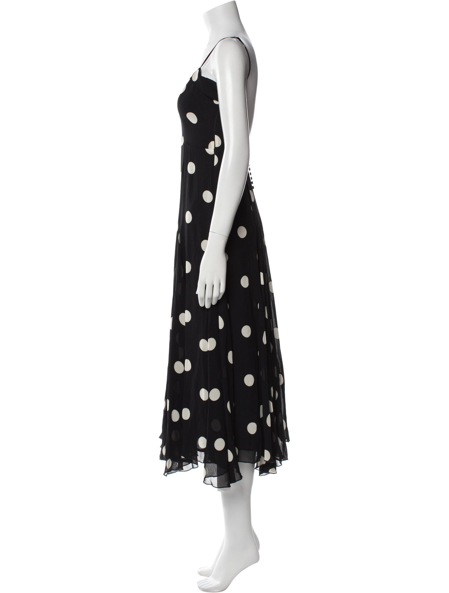 Reformation Polka Dot Print Midi Length Dress w/ Tags