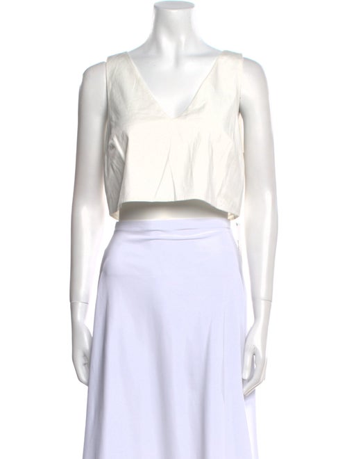 Reformation V-Neck Sleeveless Crop Top