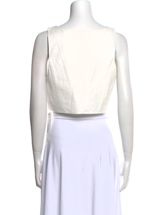 Reformation V-Neck Sleeveless Crop Top