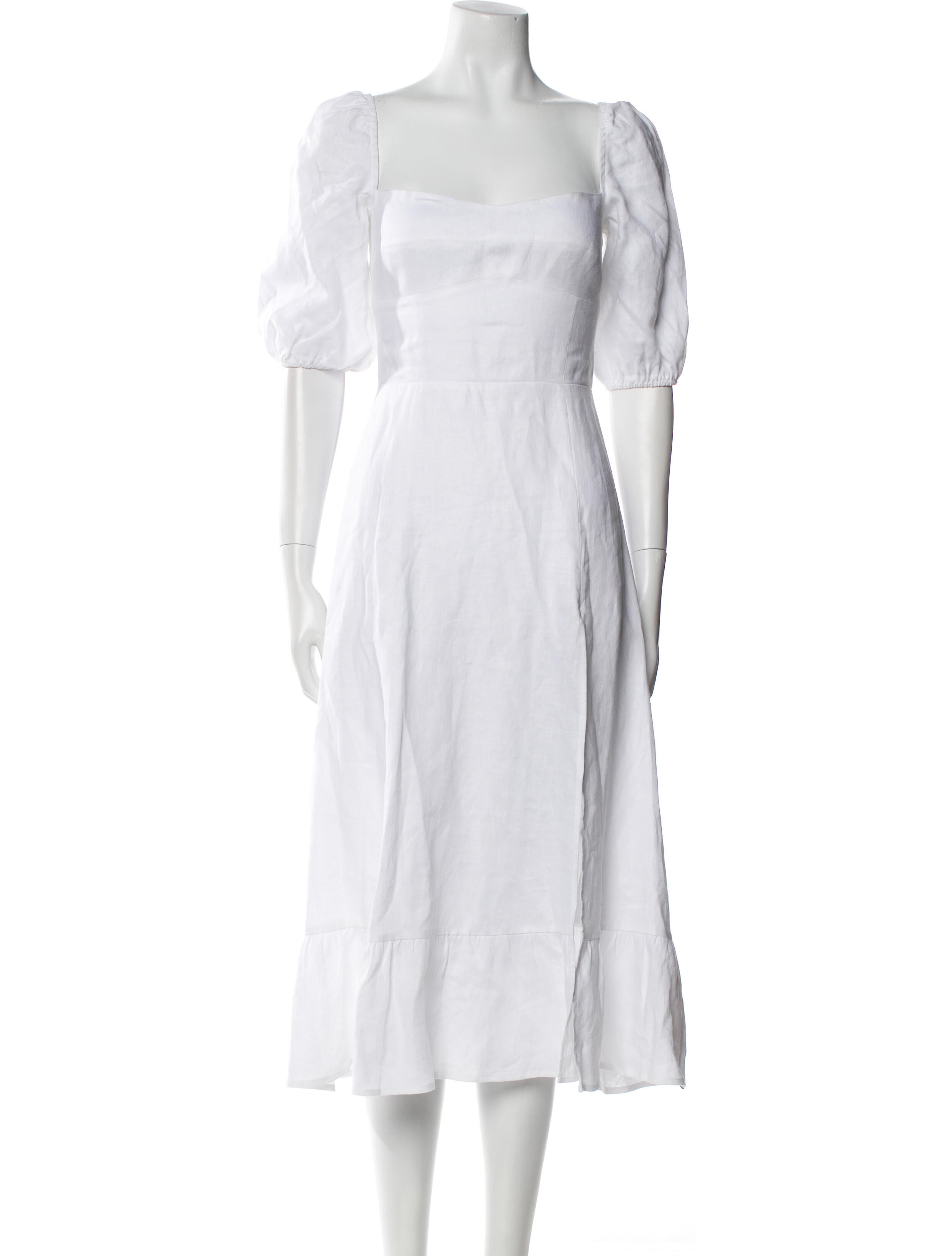 Reformation Linen Midi Length Dress