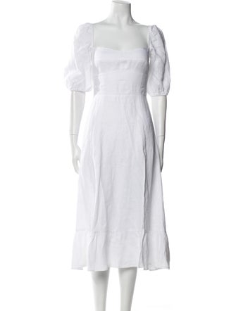 Reformation Linen Midi Length Dress
