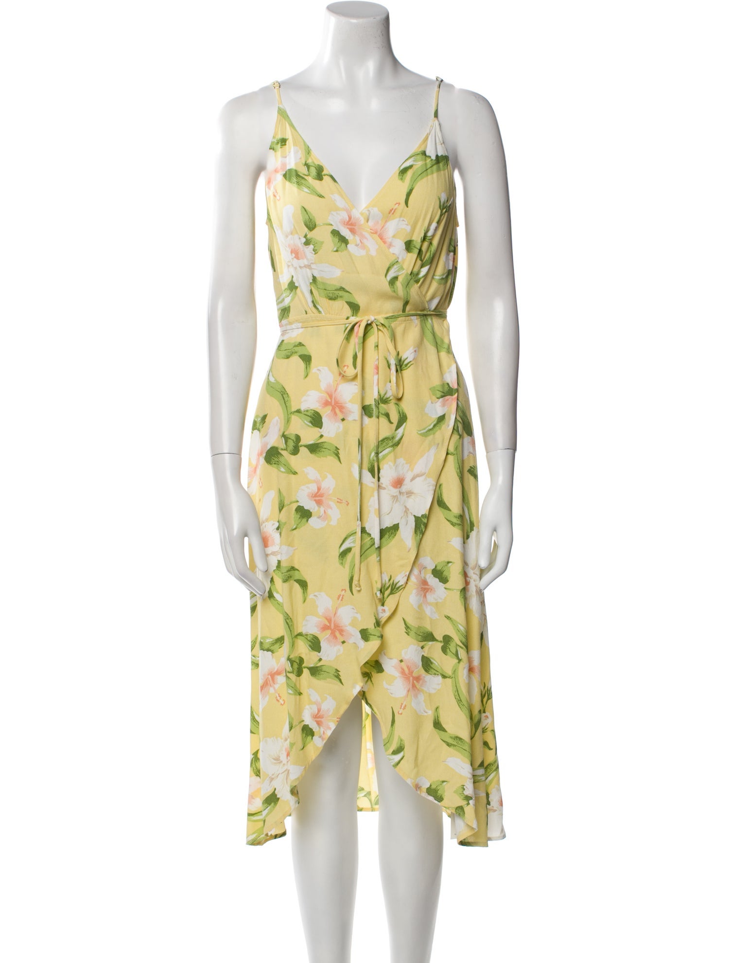 Reformation Floral Print Midi Length Dress