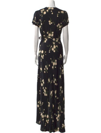 Reformation Floral Print Long Dress