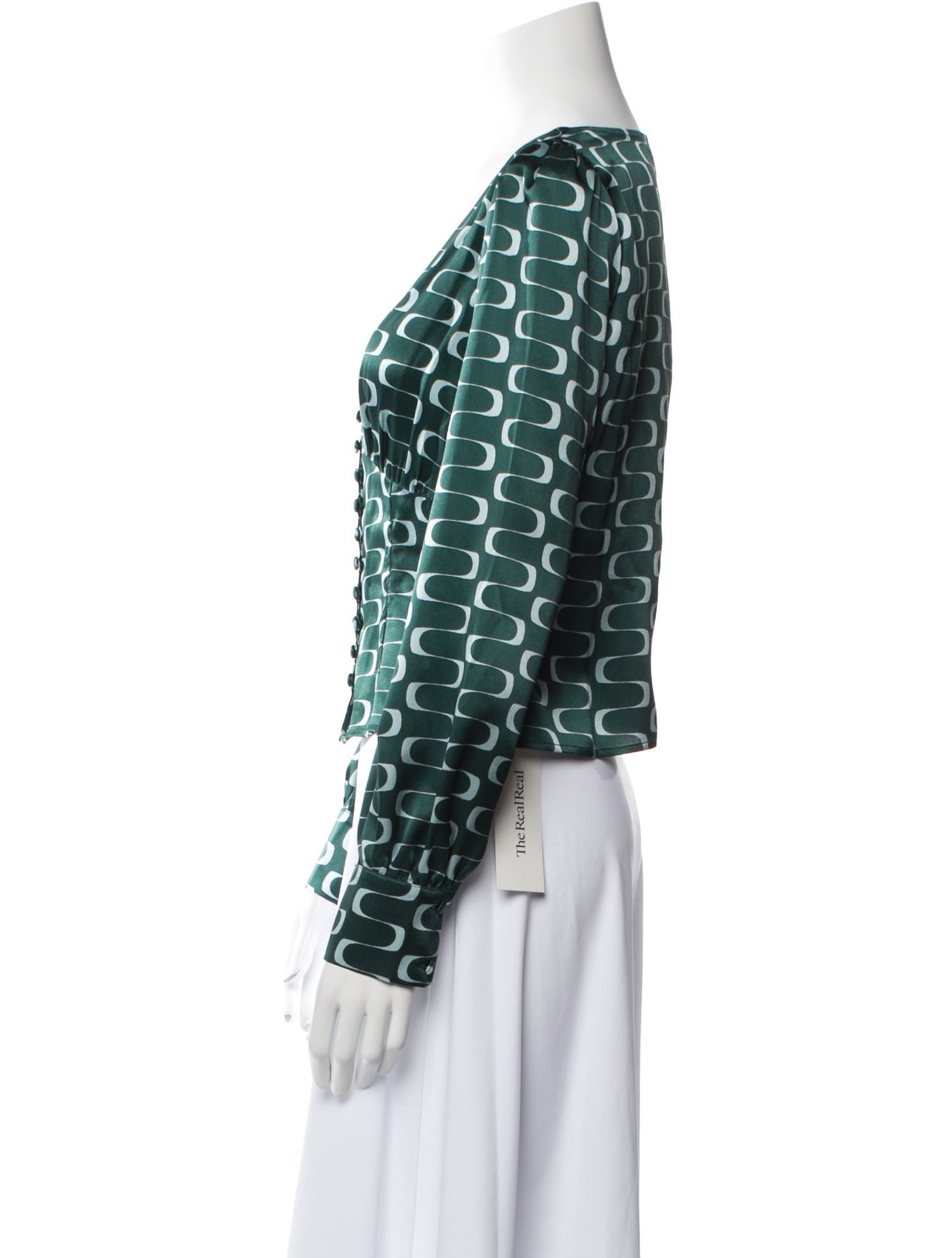 Reformation Silk Printed Blouse