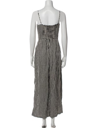 Reformation Linen Striped Jumpsuit