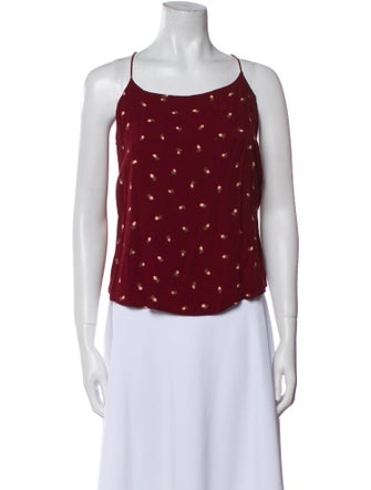 Reformation Polka Dot Print Square Neckline Top