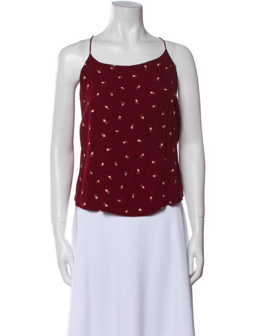 Reformation Polka Dot Print Square Neckline Top