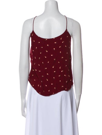 Reformation Polka Dot Print Square Neckline Top