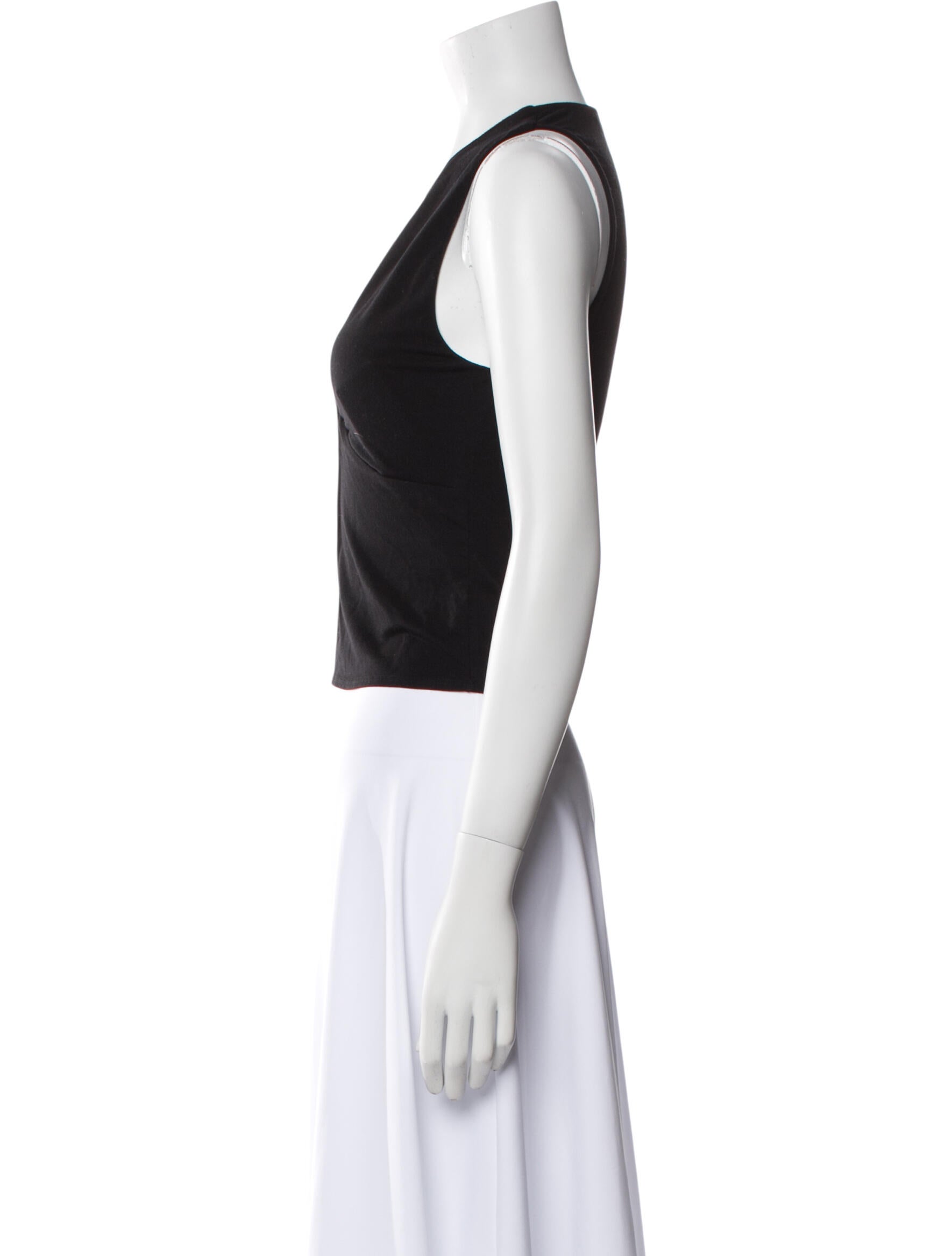 Reformation V-Neck Sleeveless Crop Top