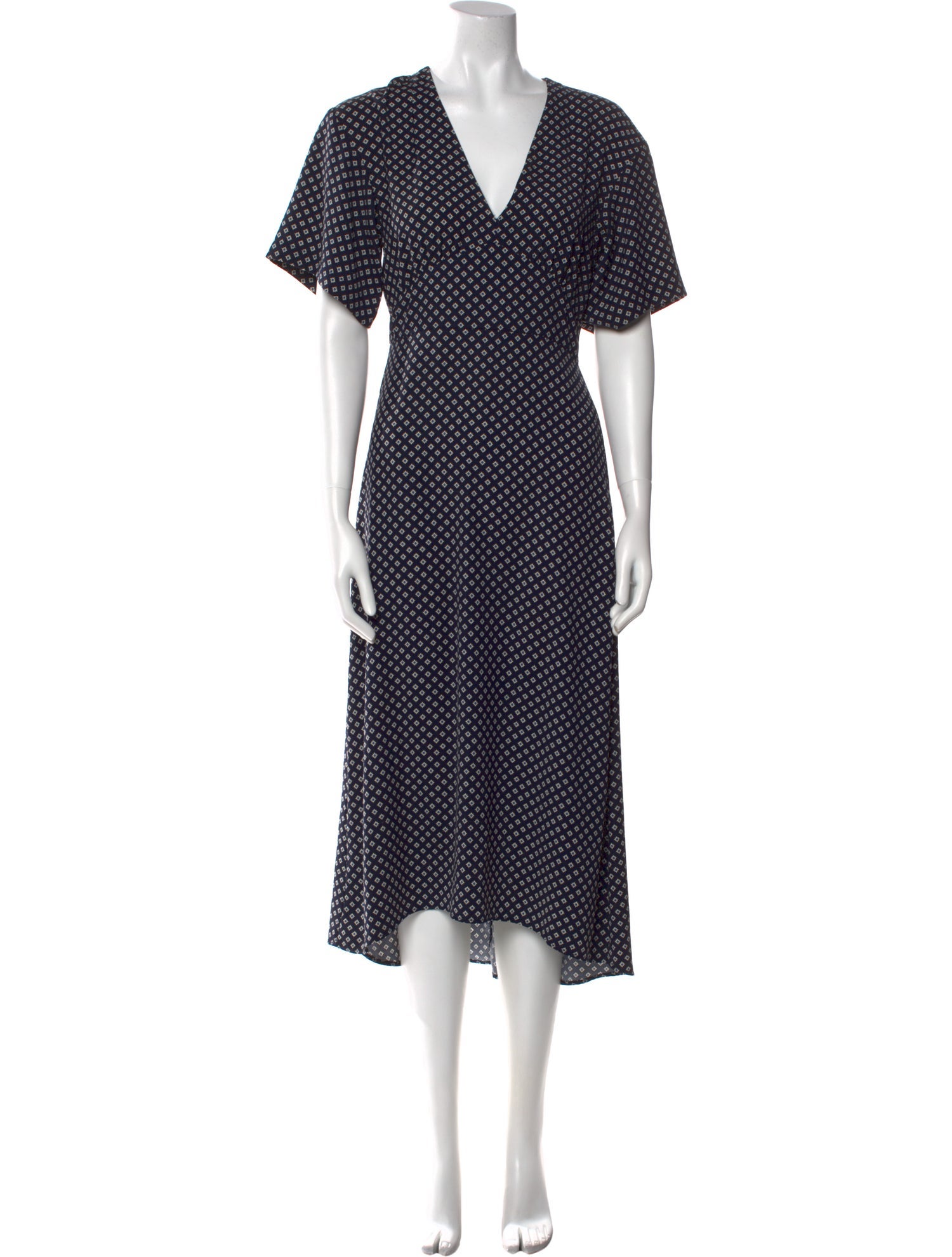 Reformation Polka Dot Print Midi Length Dress