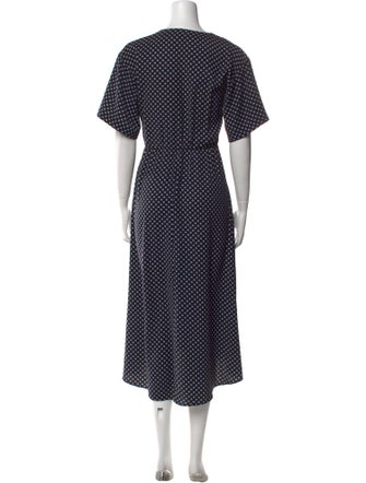 Reformation Polka Dot Print Midi Length Dress