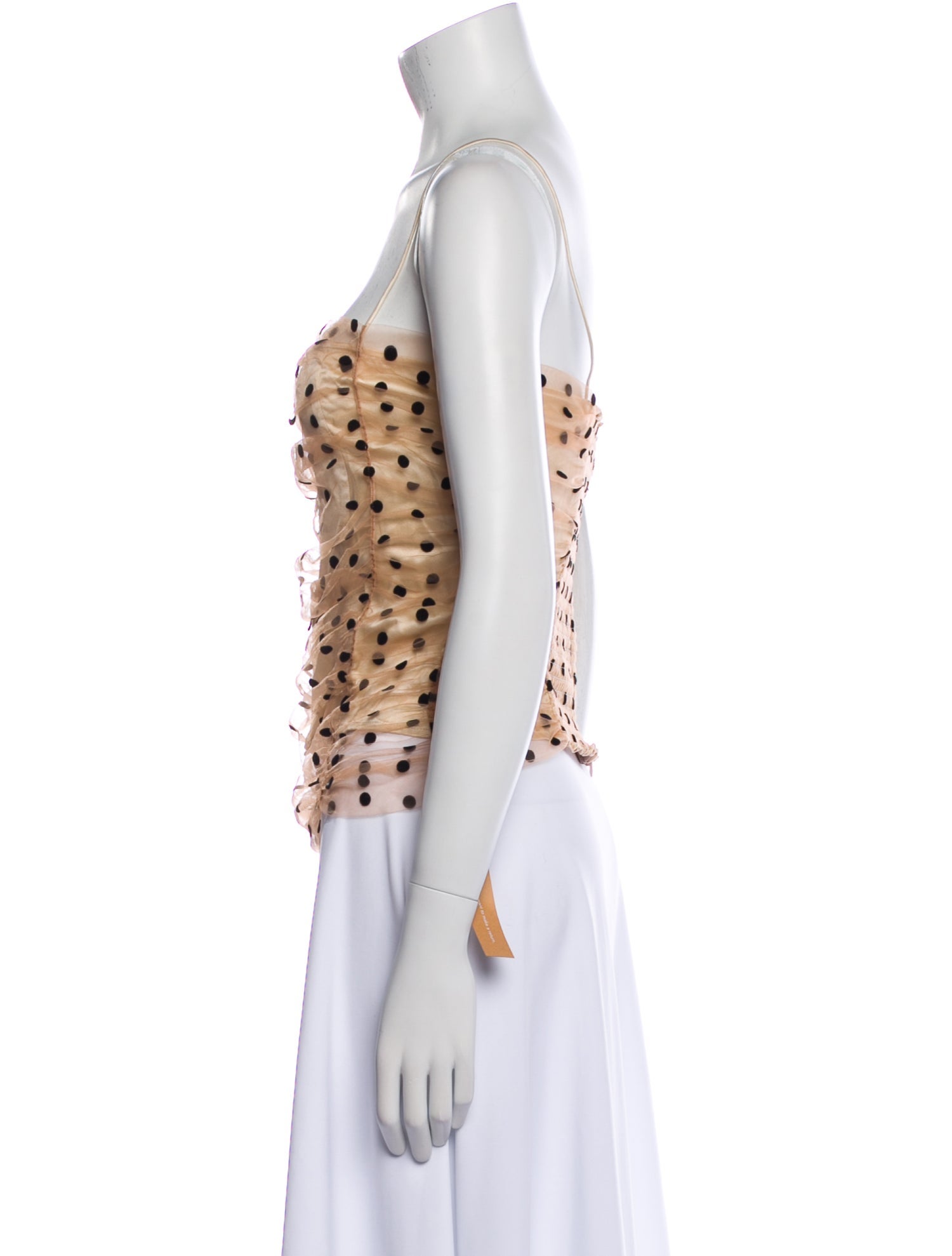 Reformation Polka Dot Print Square Neckline Crop Top w/ Tags