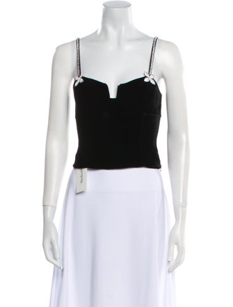 Reformation Square Neckline Sleeveless Crop Top