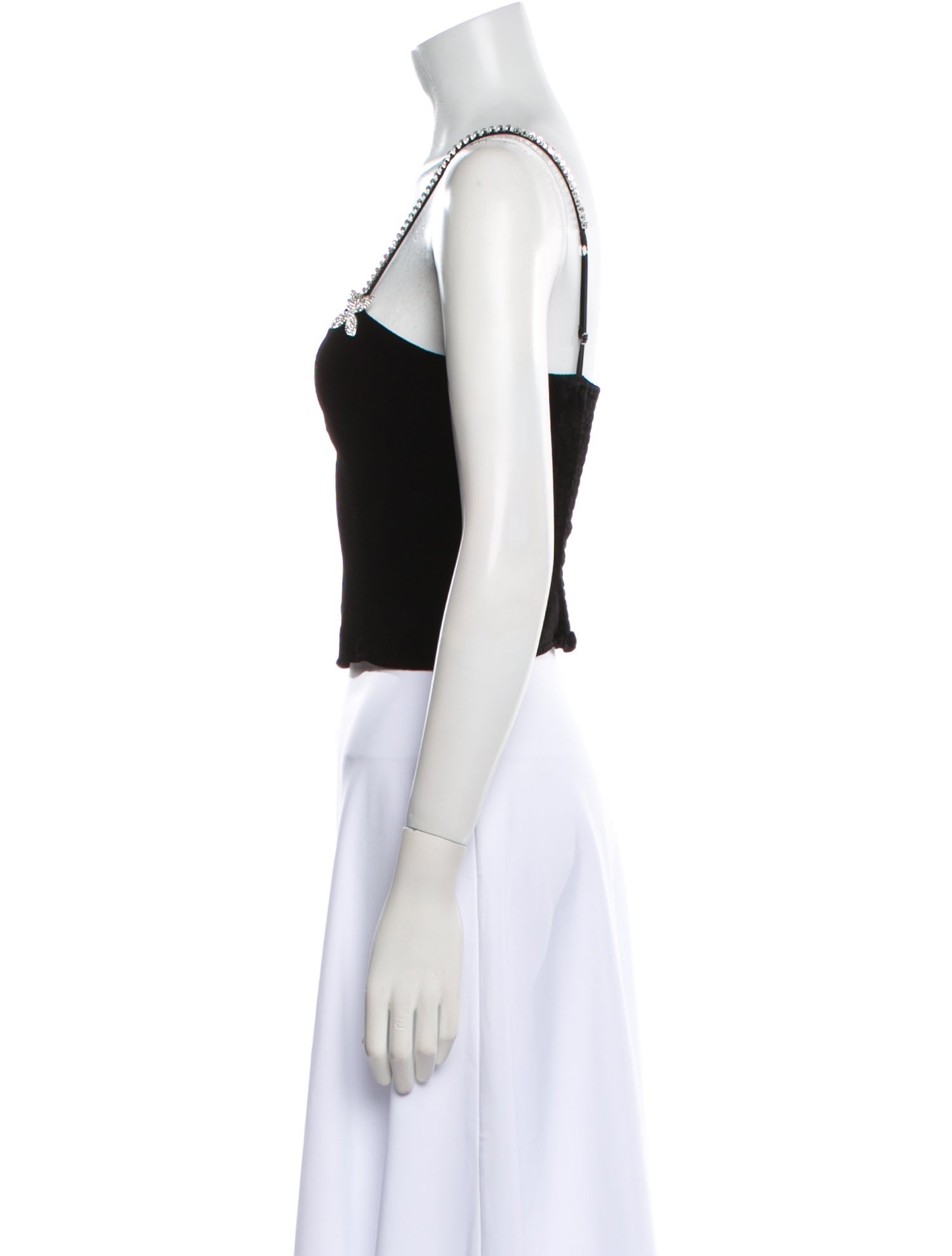 Reformation Square Neckline Sleeveless Crop Top