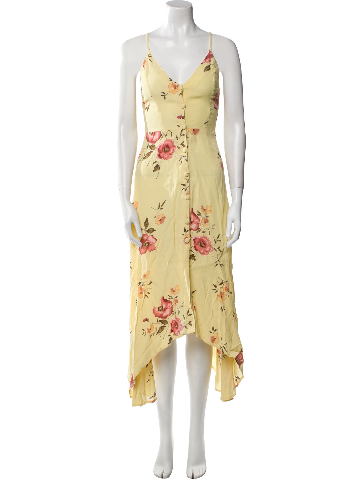 Reformation Floral Print Long Dress