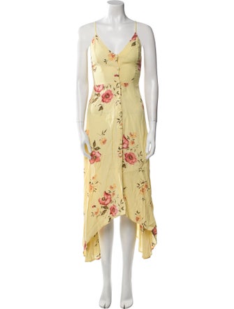 Reformation Floral Print Long Dress