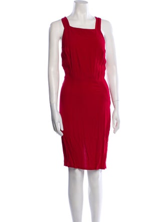 Reformation Square Neckline Knee-Length Dress