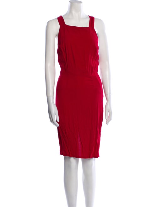 Reformation Square Neckline Knee-Length Dress