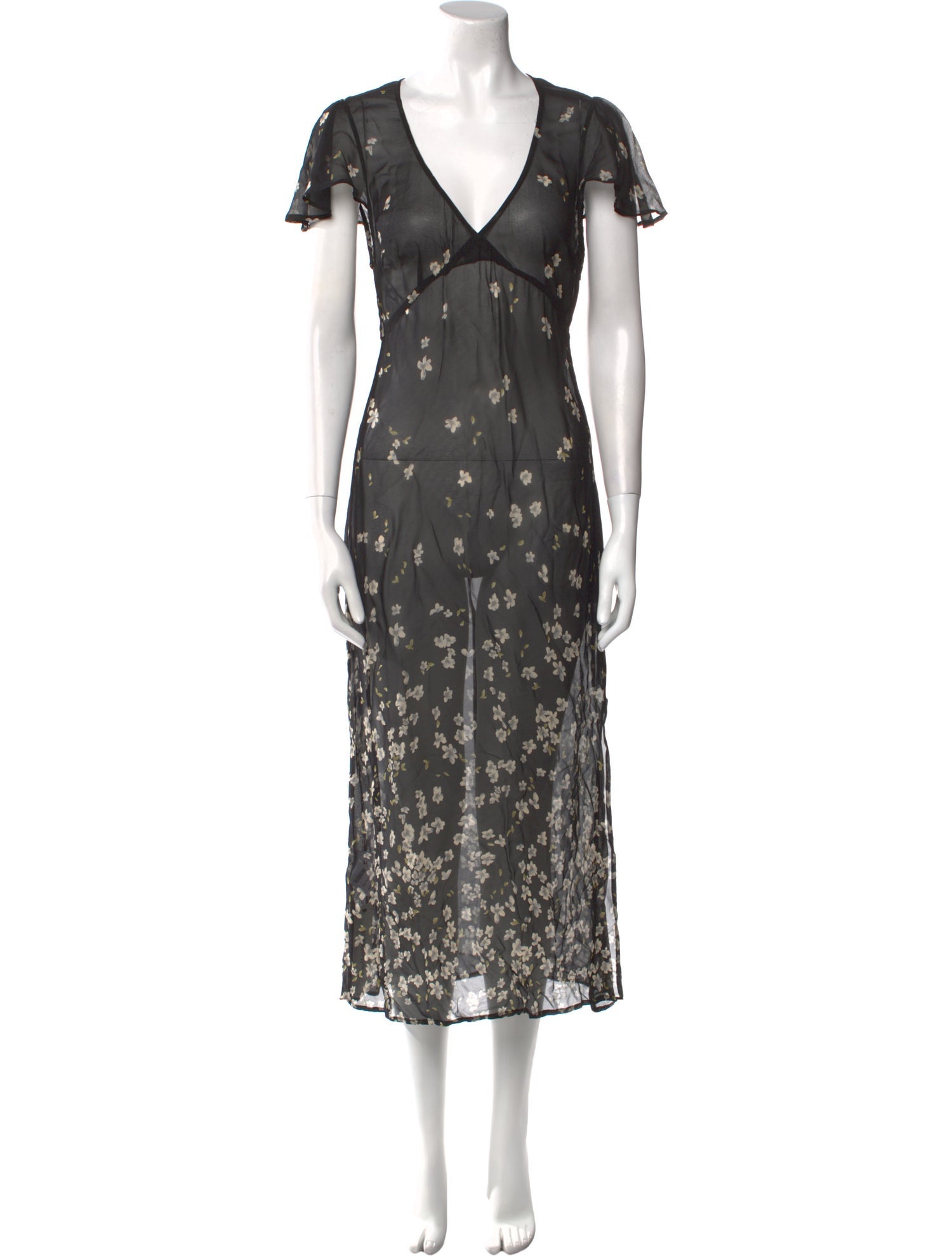 Reformation Floral Print Long Dress