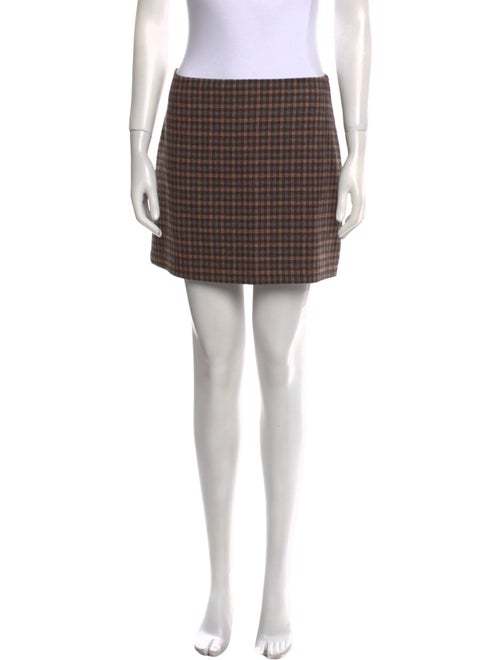 Reformation Plaid Print Mini Skirt