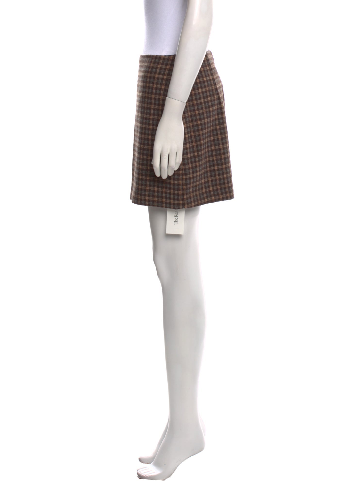 Reformation Plaid Print Mini Skirt