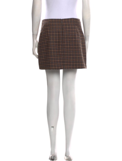 Reformation Plaid Print Mini Skirt