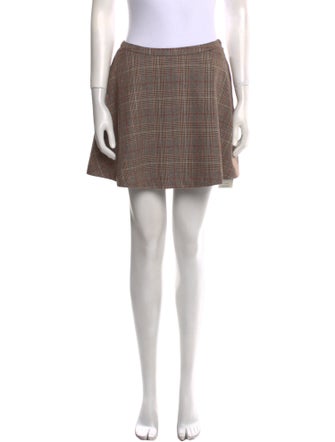 Reformation Plaid Print Mini Skirt