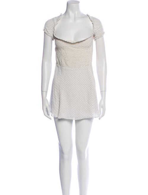 Reformation Polka Dot Print Mini Dress