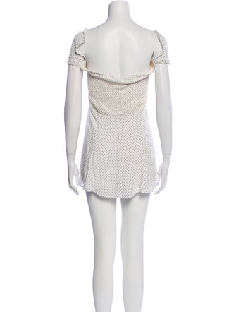 Reformation Polka Dot Print Mini Dress