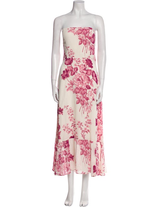 Reformation Floral Print Midi Length Dress