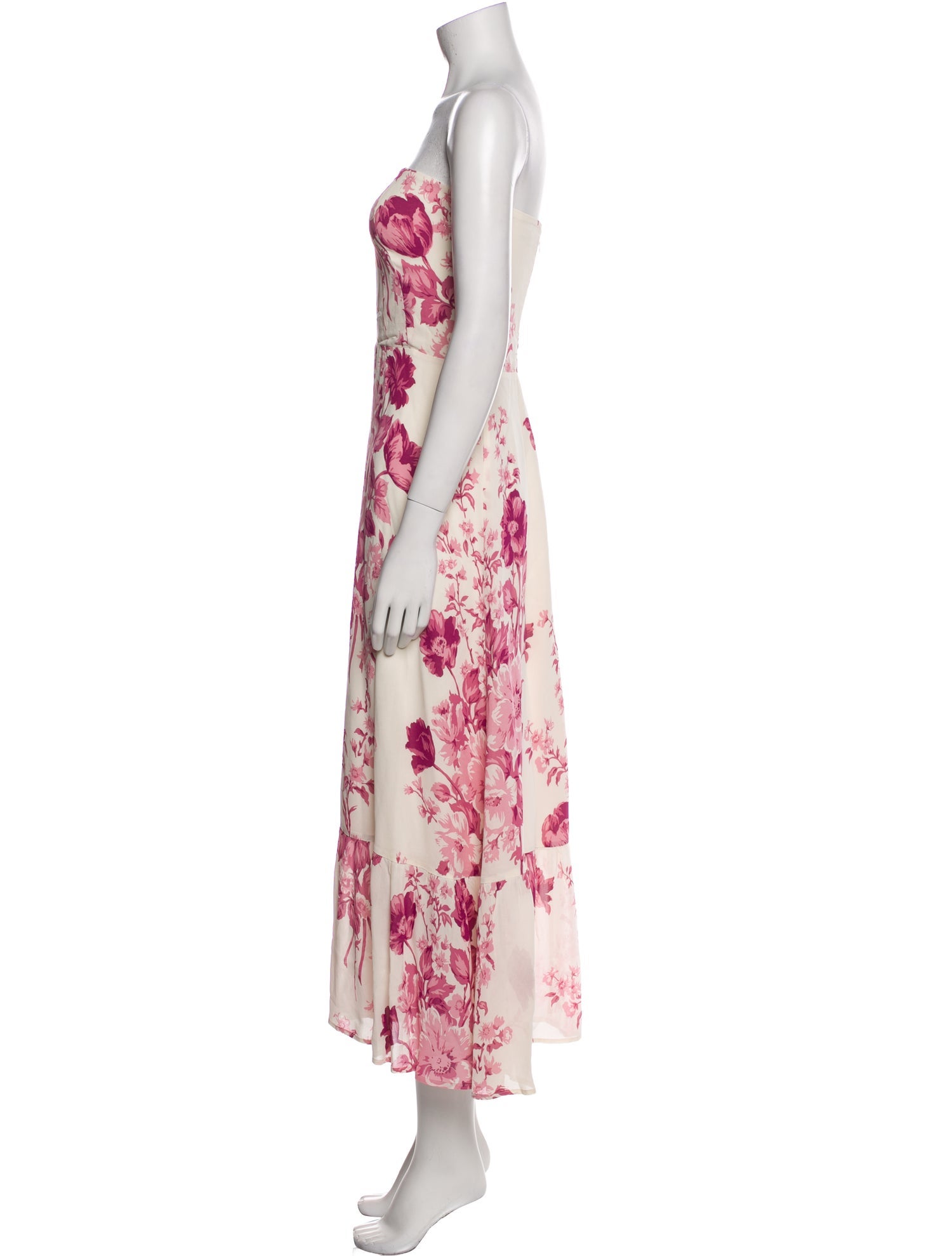 Reformation Floral Print Midi Length Dress