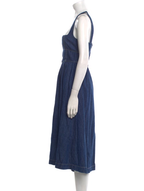 Reformation Square Neckline Midi Length Dress