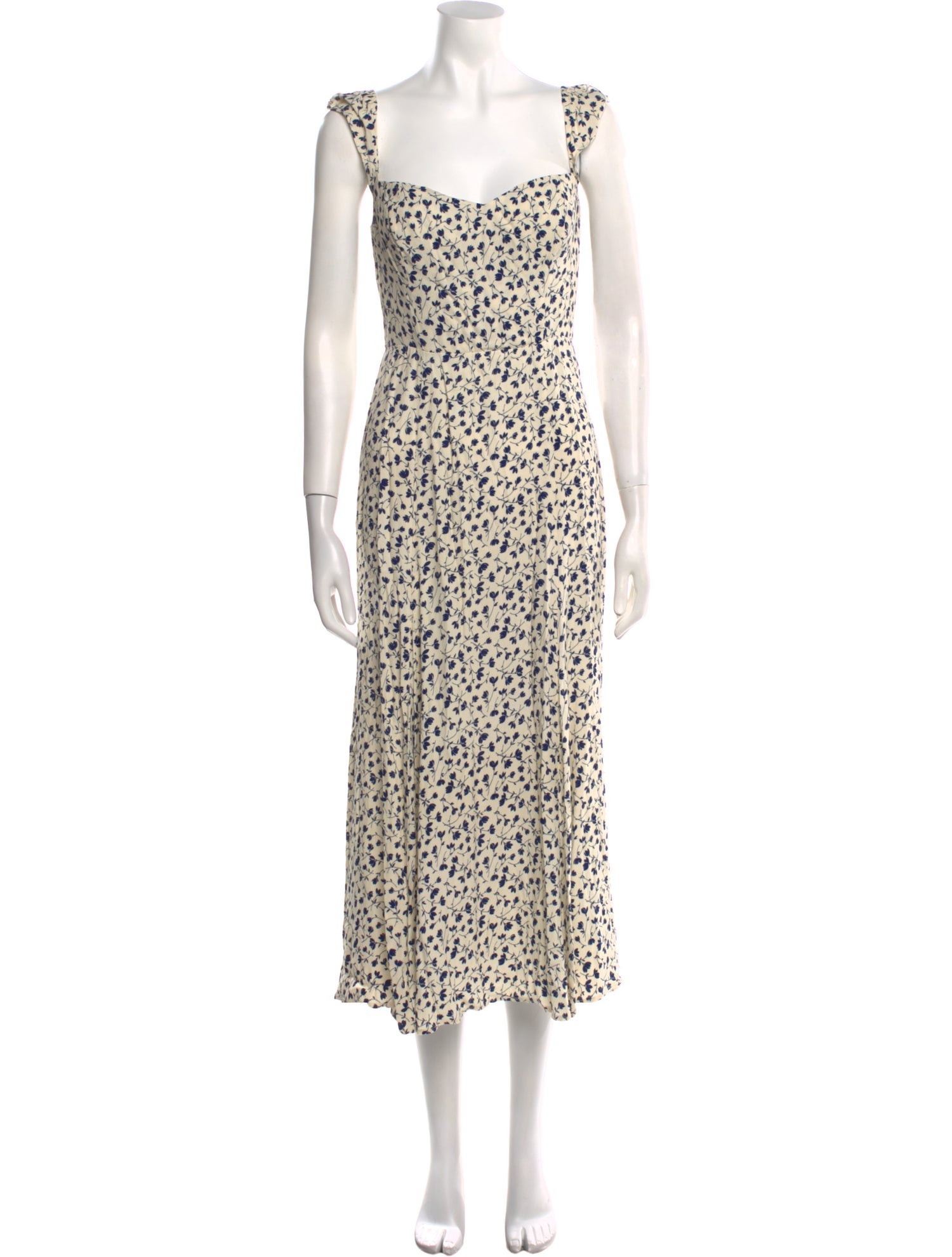 Reformation Polka Dot Print Long Dress
