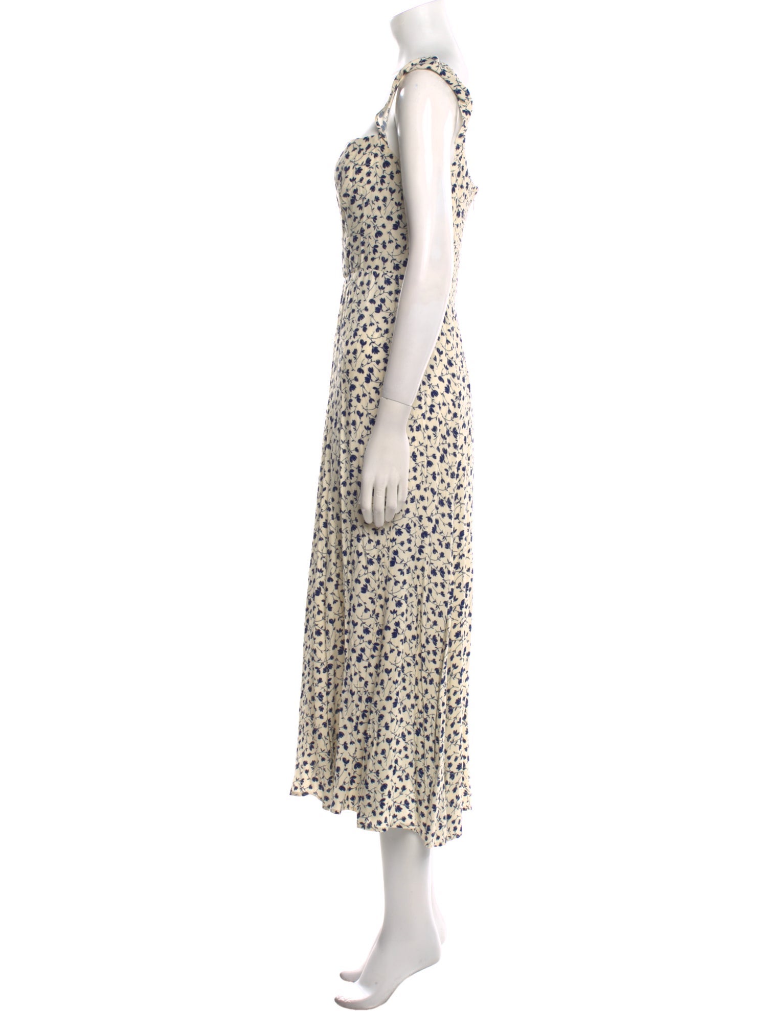Reformation Polka Dot Print Long Dress