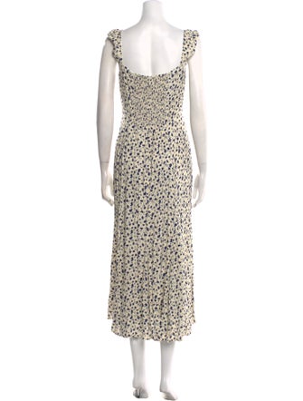 Reformation Polka Dot Print Long Dress
