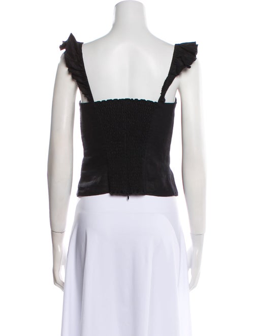 Reformation Linen Square Neckline Crop Top