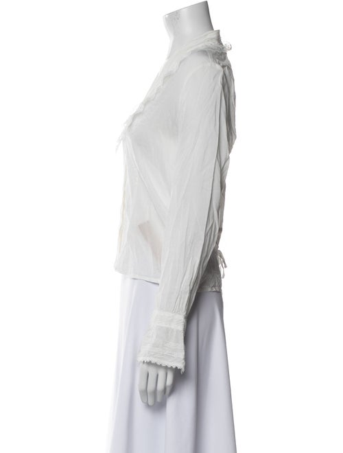 Reformation V-Neck Long Sleeve Blouse