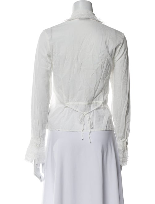 Reformation V-Neck Long Sleeve Blouse