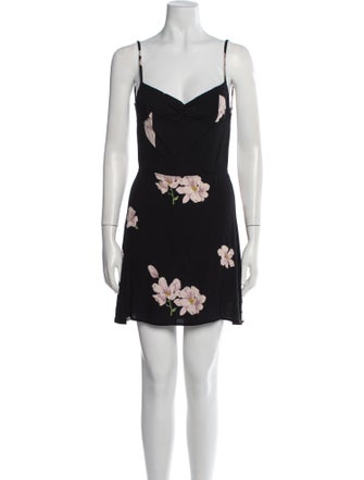 Reformation Floral Print Mini Dress