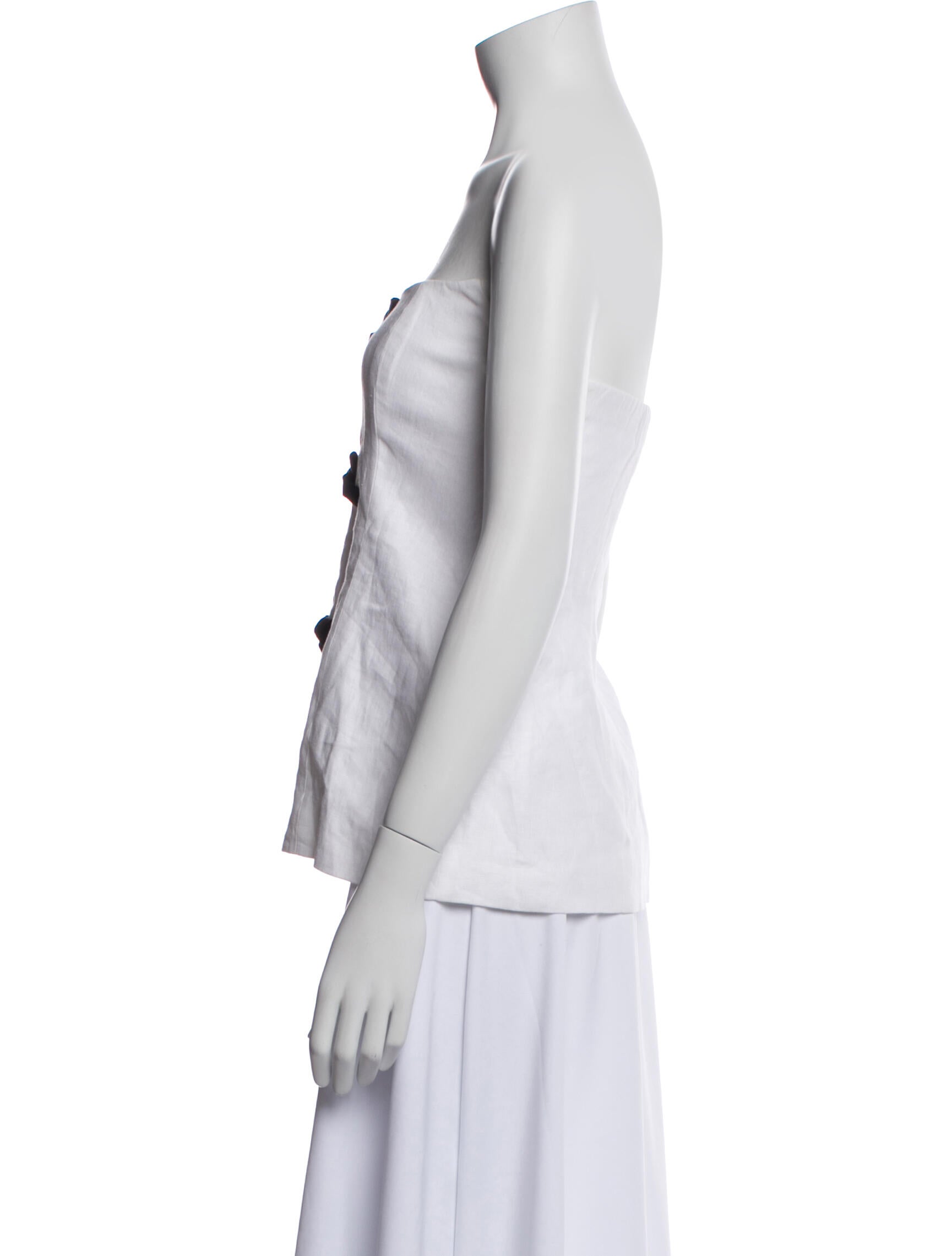 Reformation Linen Strapless Top