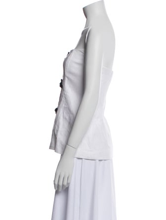 Reformation Linen Strapless Top