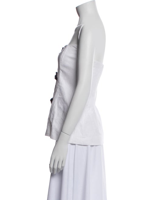 Reformation Linen Strapless Top