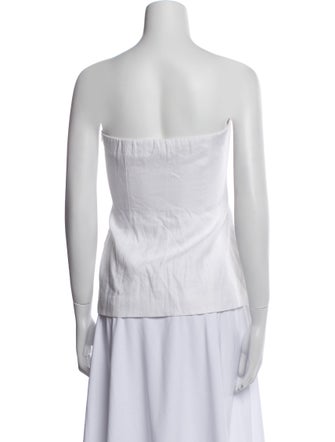 Reformation Linen Strapless Top