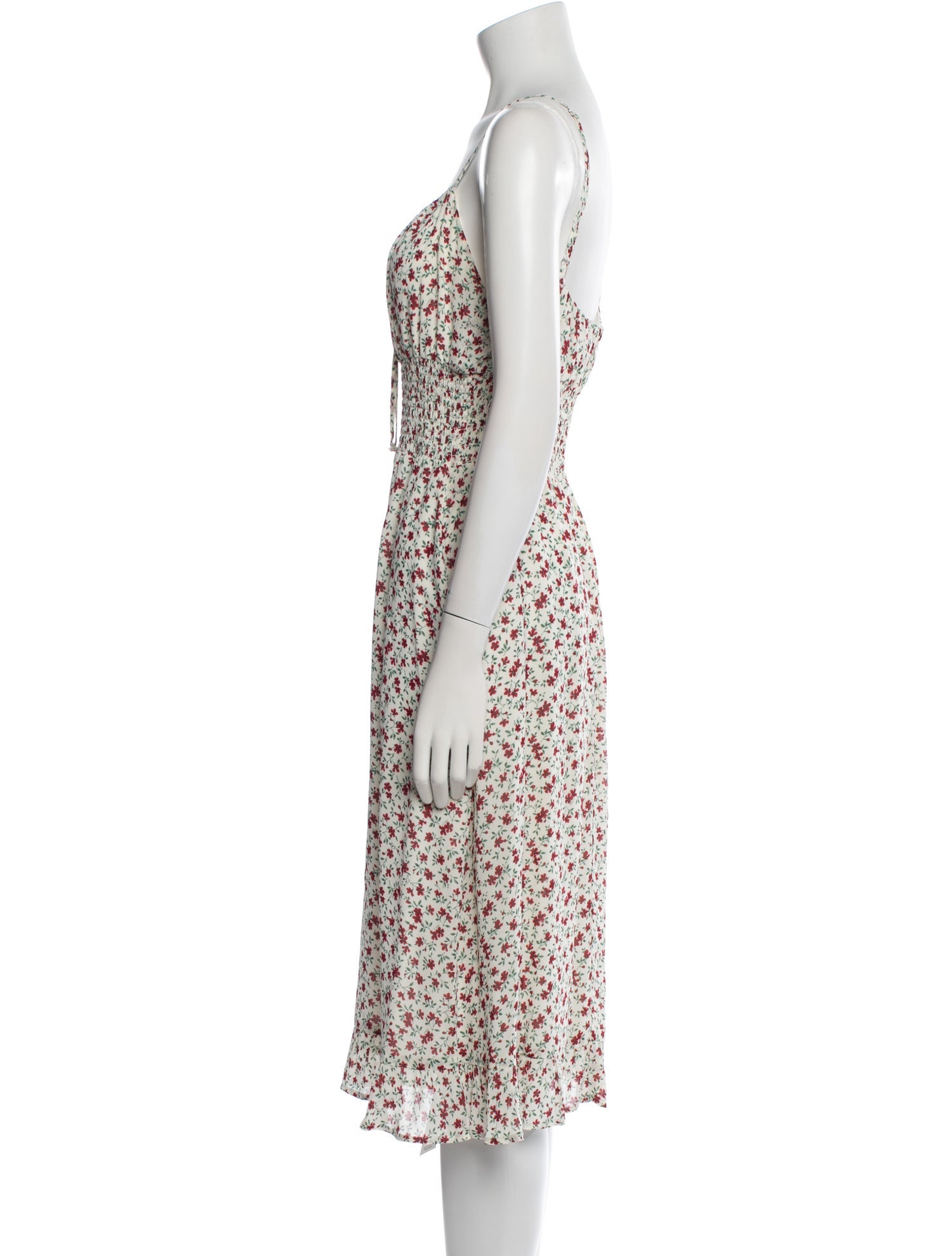 Reformation Floral Print Midi Length Dress