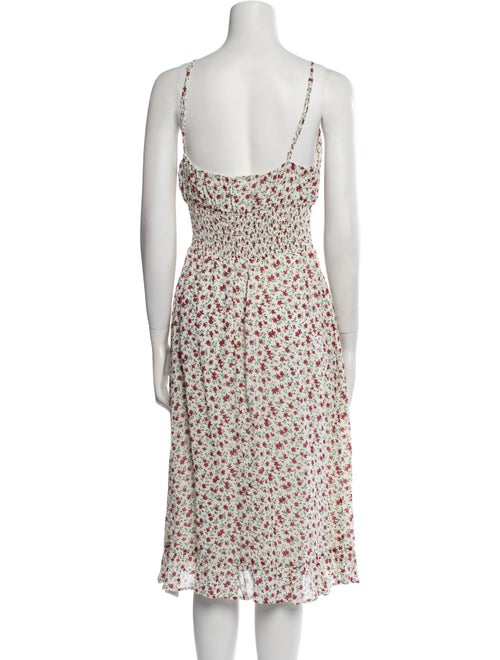 Reformation Floral Print Midi Length Dress