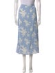 Reformation Floral Print Midi Length Skirt