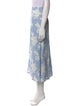 Reformation Floral Print Midi Length Skirt