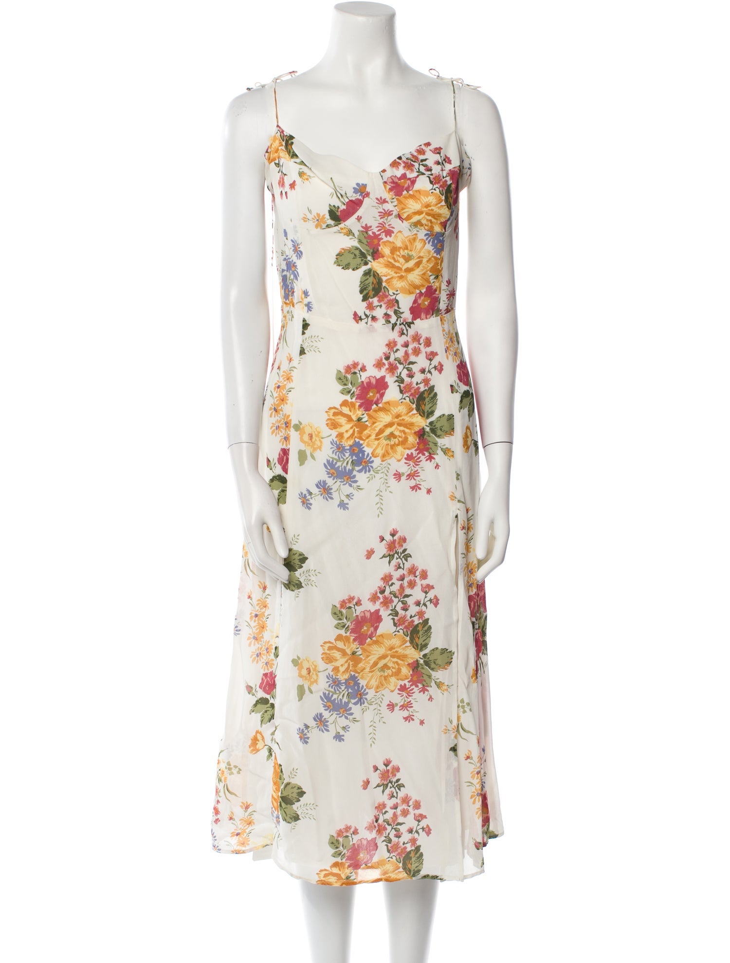Reformation Floral Print Long Dress