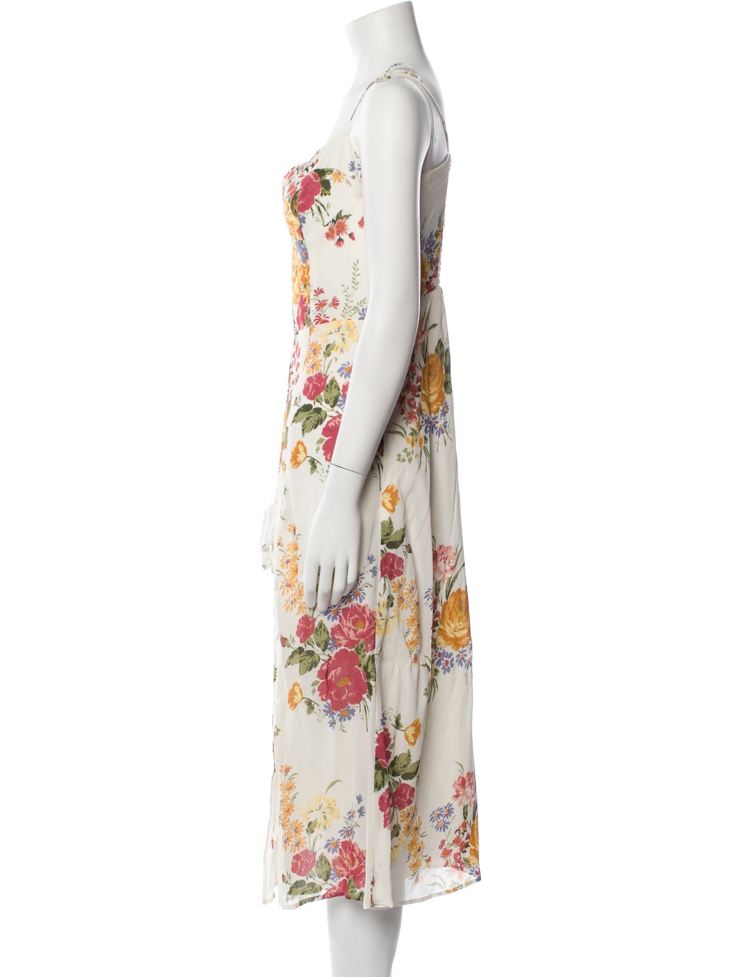 Reformation Floral Print Long Dress