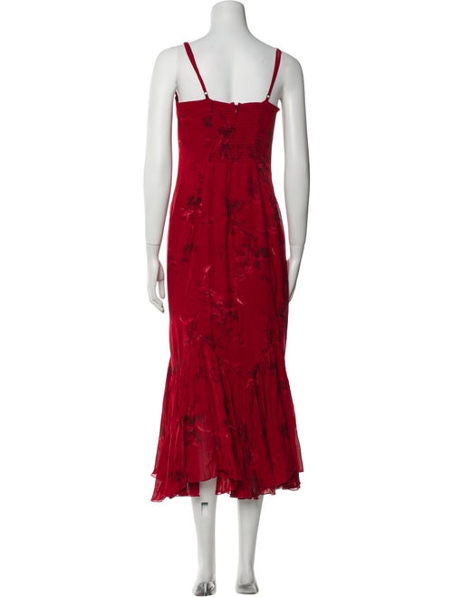 Reformation Floral Print Midi Length Dress